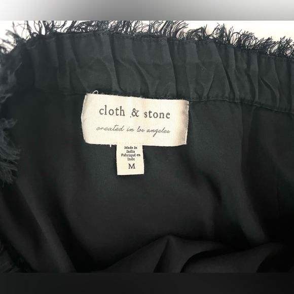 Cloth & Stone Black Stretchy Strapless Romper Jumpsuit Size Medium - Picture 5 of 6